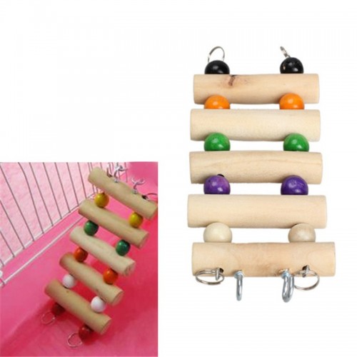 New Pets Wooden Toys Mouse Hamster Parrot birds cage Flexible Hanging Ladder free shipping C RT 
